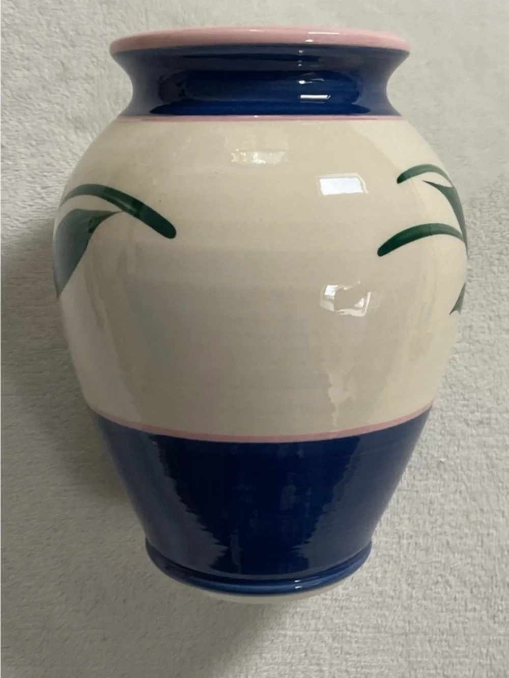 Vintage Toler Pottery Laguna Beach Floral Vase Signed California Studio Pottery